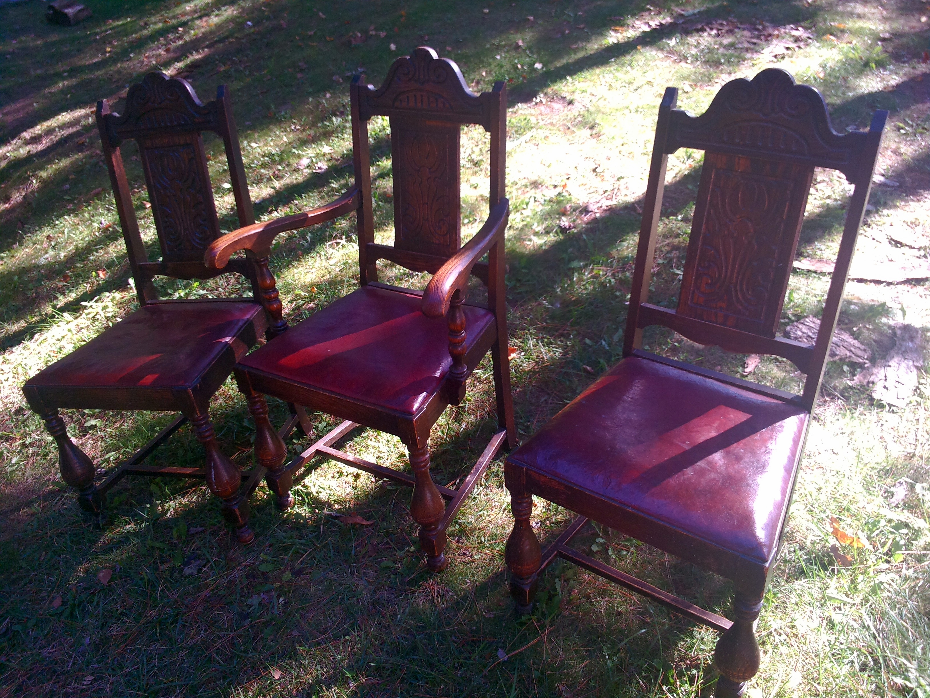 mahogany wood chairs makeover upcycle ottawa ontario refinish vintage