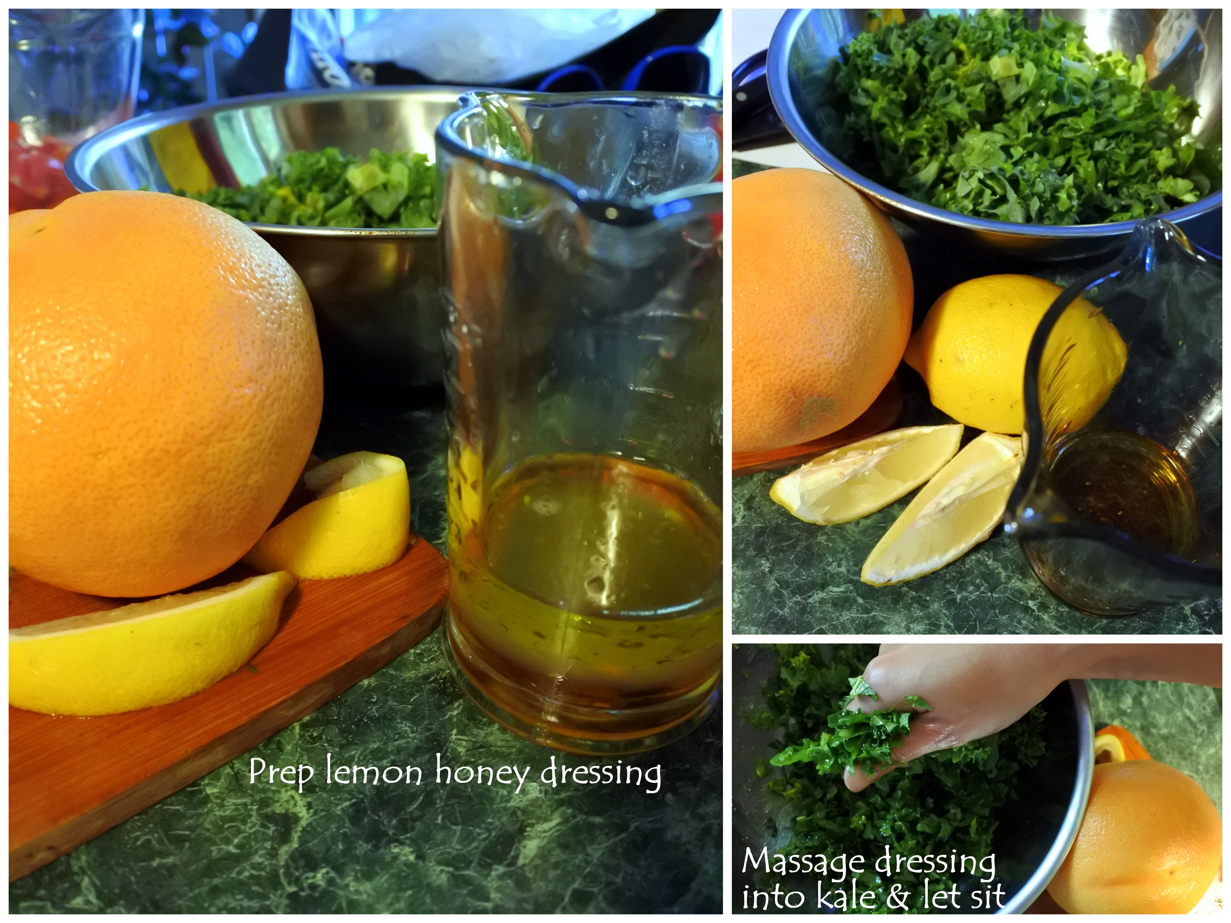 lemon honey dressing maple recipe kale salad healthy kids vegan paleo