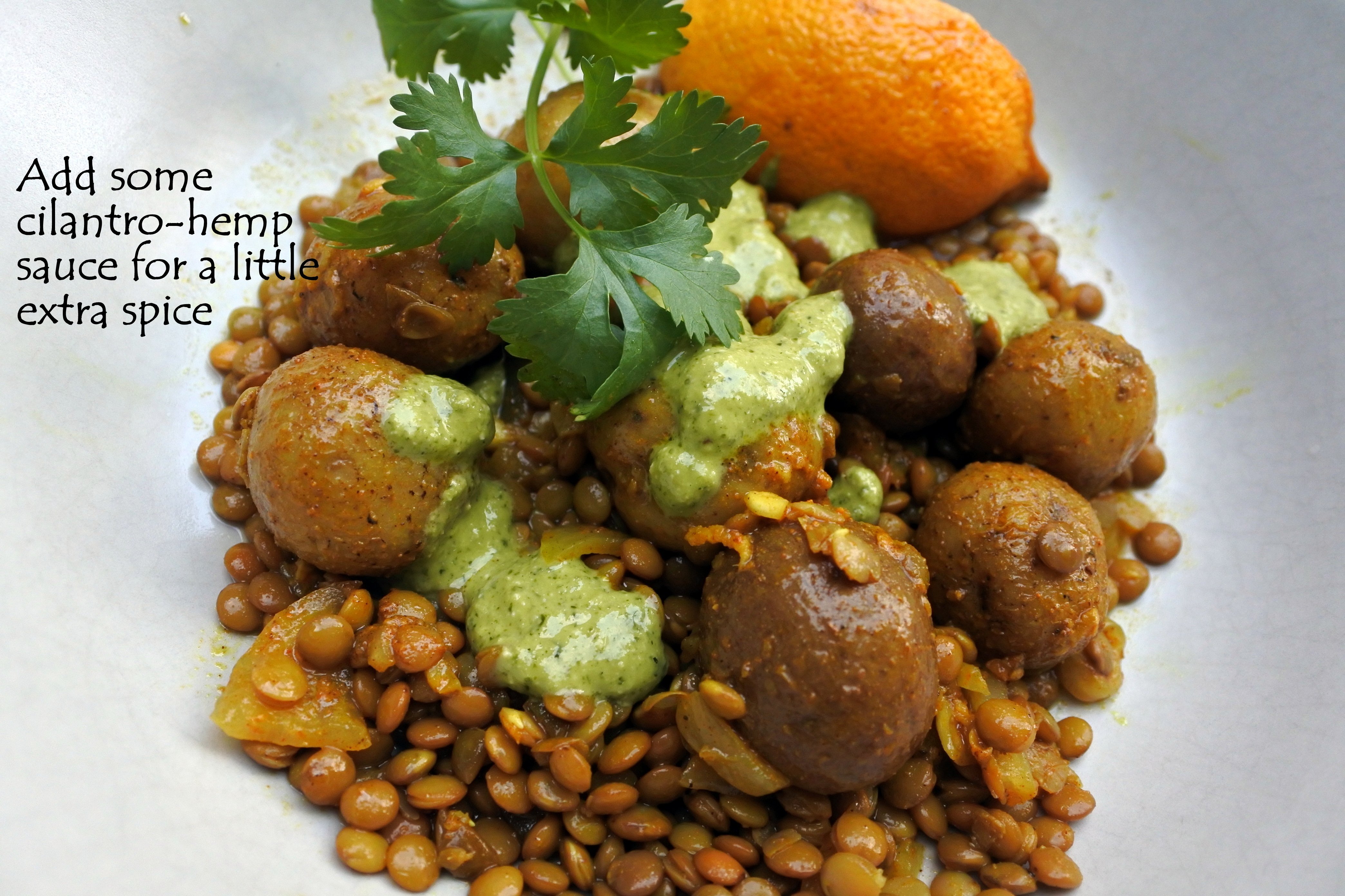 lentil curry - green goo