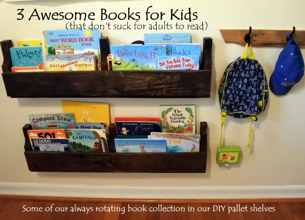 kids books book shelves pallet DIY upcycled reading learning ottawa best author healthy